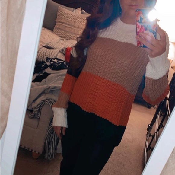 Feeling Fall Color Block Sweater - Picture 2 of 2